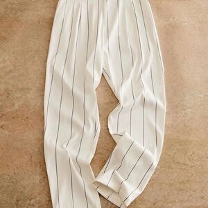 White Striped Pants